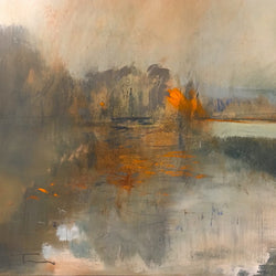 Evening light on the lake, Glyndebourne